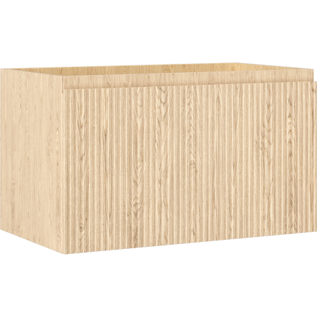 Mexen Rivel Badezimmerschrank unter Waschbecken 80 cm, 1 Schublade, gerillt, Eiche - 91A20-08047-1-BF81