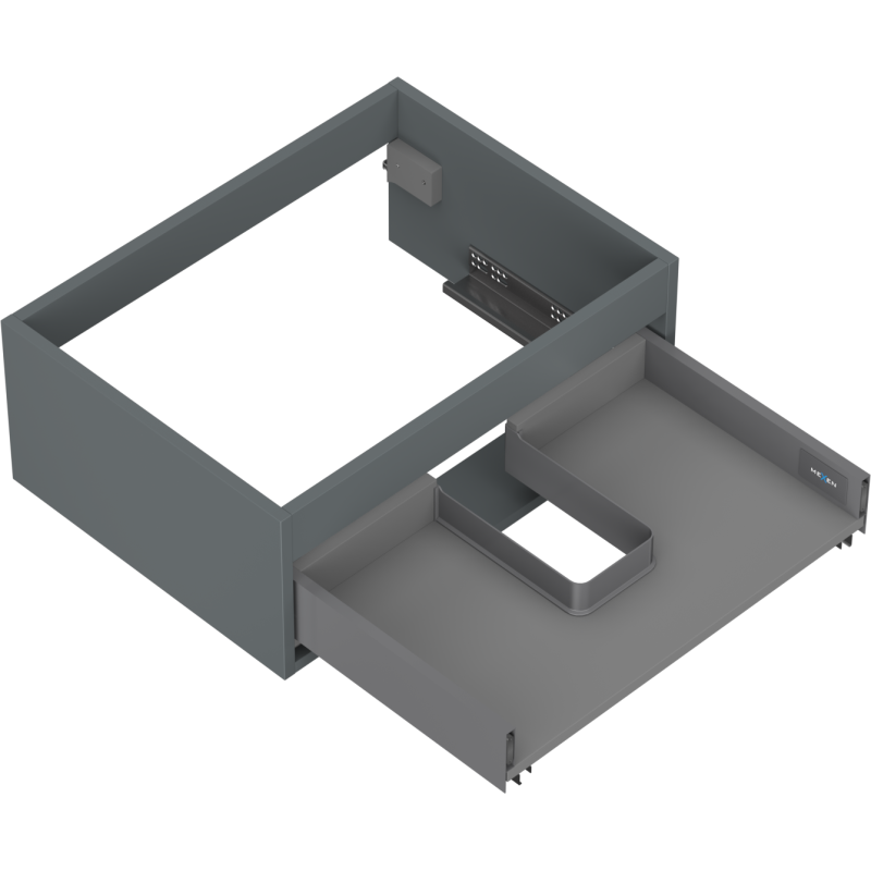Mexen Box-A Korpus des Waschbeckenschranks 60 cm, 1 Schublade, Graphit Matt - 91AX0-0600-235-1-66