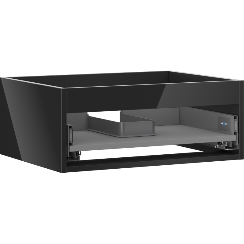 Mexen Box-A Korpus des Waschtischunterschranks 60 cm, 1 Schublade, Schwarz glänzend - 91AX0-0600-235-1-70