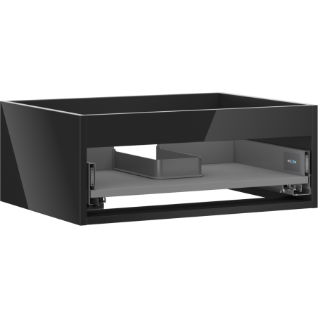 Mexen Box-A Korpus des Waschtischunterschranks 60 cm, 1 Schublade, Schwarz glänzend - 91AX0-0600-235-1-70