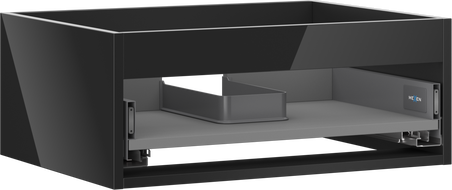 Mexen Box-A Korpus des Waschtischunterschranks 60 cm, 1 Schublade, Schwarz glänzend - 91AX0-0600-235-1-70