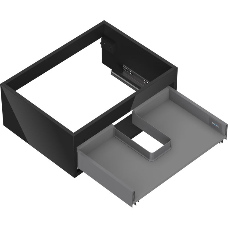 Mexen Box-A Korpus des Waschtischunterschranks 60 cm, 1 Schublade, Schwarz glänzend - 91AX0-0600-235-1-70