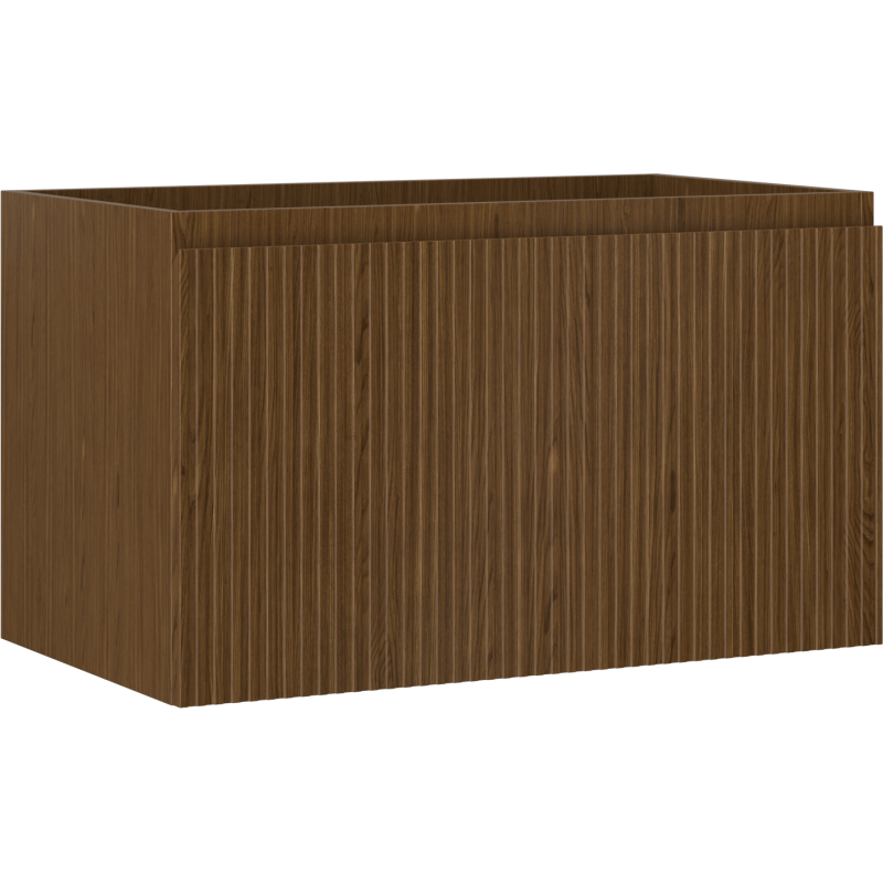 Mexen Rivel Badezimmer-Unterschrank 80 cm, 1 Schublade, geriffelt, Nussbaum - 91A20-08047-1-BF86