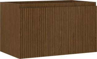 Mexen Rivel Badezimmer-Unterschrank 80 cm, 1 Schublade, geriffelt, Nussbaum - 91A20-08047-1-BF86