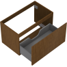 Mexen Rivel Badezimmer-Unterschrank 80 cm, 1 Schublade, geriffelt, Nussbaum - 91A20-08047-1-BF86