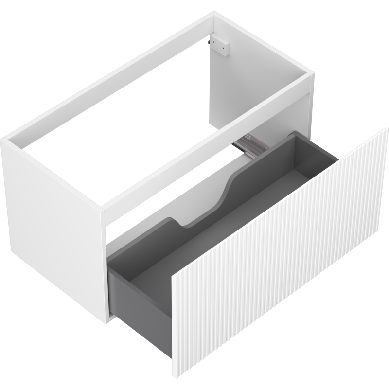 Mexen Rivel Badezimmer-Unterschrank 90 cm, 1 Schublade, gerillt, mattweiß - 91A20-09047-1-BF01