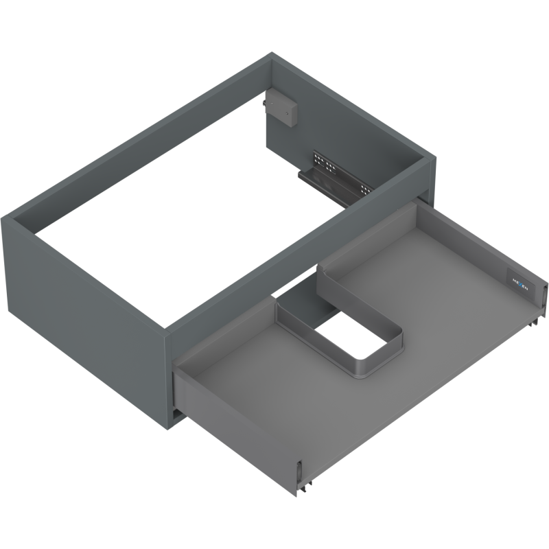 Mexen Box-A Korpus Waschtischschrank 70 cm, 1 Schublade, Graphit Matt - 91AX0-0700-235-1-66