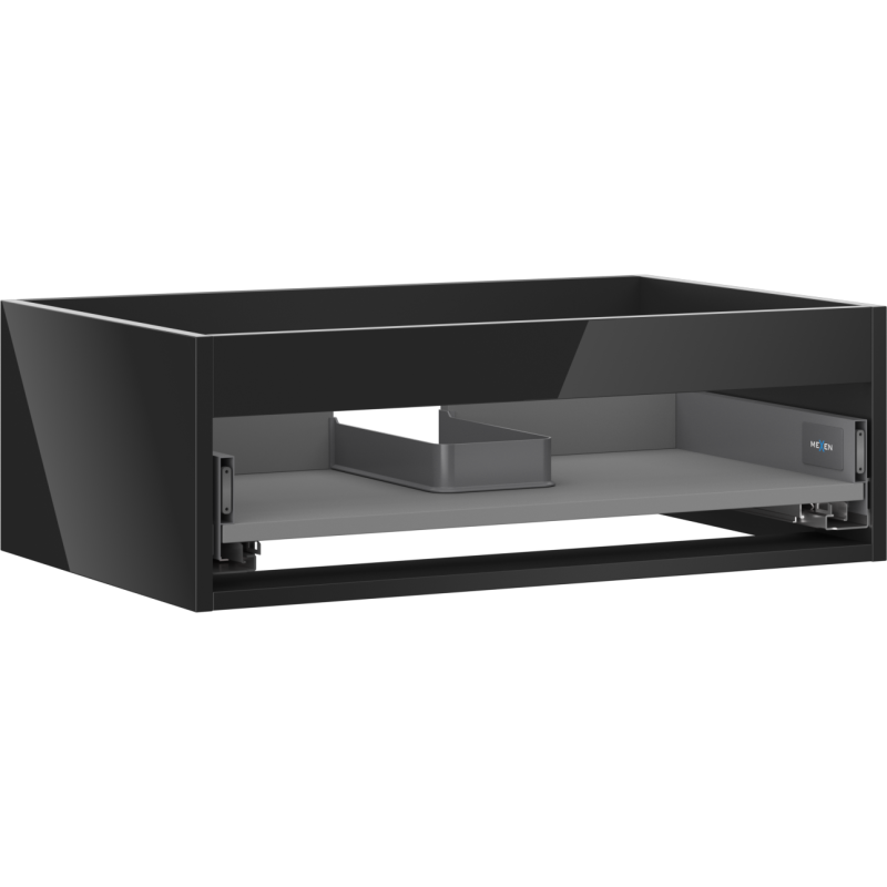 Mexen Box-A Korpus des Waschtischunterschranks 70 cm, 1 Schublade, Schwarz Glanz - 91AX0-0700-235-1-70
