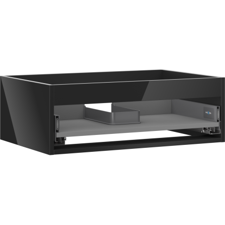 Mexen Box-A Korpus des Waschtischunterschranks 70 cm, 1 Schublade, Schwarz Glanz - 91AX0-0700-235-1-70