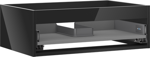 Mexen Box-A Korpus des Waschtischunterschranks 70 cm, 1 Schublade, Schwarz Glanz - 91AX0-0700-235-1-70