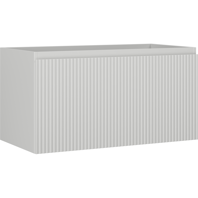 Mexen Rivel Badezimmerschrank für Waschbecken 90 cm, 1 Schublade, gerillt, graumatt - 91A20-09047-1-BF62