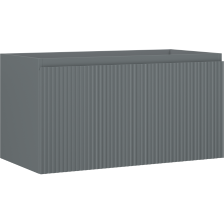 Mexen Rivel Badezimmerschrank für Waschbecken 90 cm, 1 Schublade, gerillt, grau matt - 91A20-09047-1-BF66