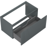 Mexen Rivel Badezimmerschrank für Waschbecken 90 cm, 1 Schublade, gerillt, grau matt - 91A20-09047-1-BF66