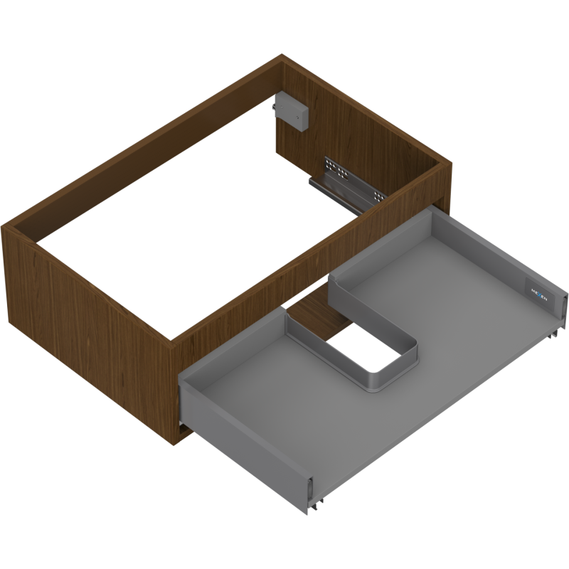 Mexen Box-A Unterschrankschrankkorpus 70 cm, 1 Schublade, Nuss - 91AX0-0700-235-1-86
