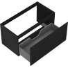 Mexen Rivel Badezimmerunterschrank 90 cm, 1 Schublade, geriffelt, schwarz matt - 91A20-09047-1-BF71