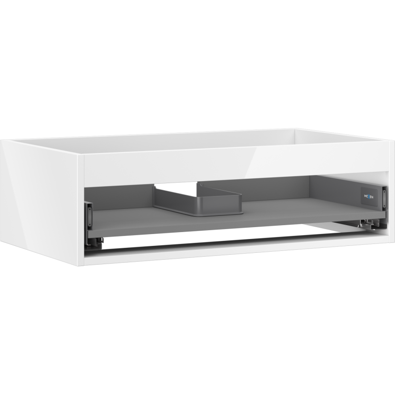 Mexen Box-A Korpus des Waschtischunterschranks 80 cm, 1 Schublade, weiß glänzend - 91AX0-0800-235-1-00