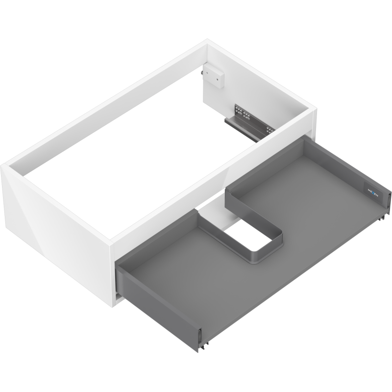 Mexen Box-A Korpus des Waschtischunterschranks 80 cm, 1 Schublade, weiß glänzend - 91AX0-0800-235-1-00