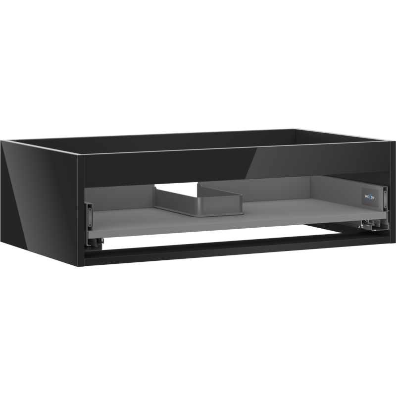 Mexen Box-A Korpus des Waschtischunterschranks 80 cm, 1 Schublade, schwarz glänzend - 91AX0-0800-235-1-70