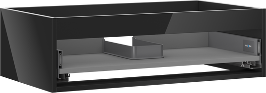 Mexen Box-A Korpus des Waschtischunterschranks 80 cm, 1 Schublade, schwarz glänzend - 91AX0-0800-235-1-70