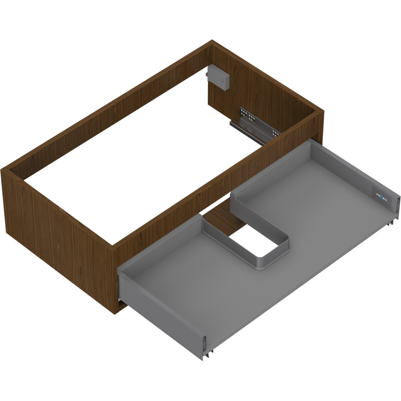 Mexen Box-A Unterschrankkorpus 80 cm, 1 Schublade, Nussbaum - 91AX0-0800-235-1-86