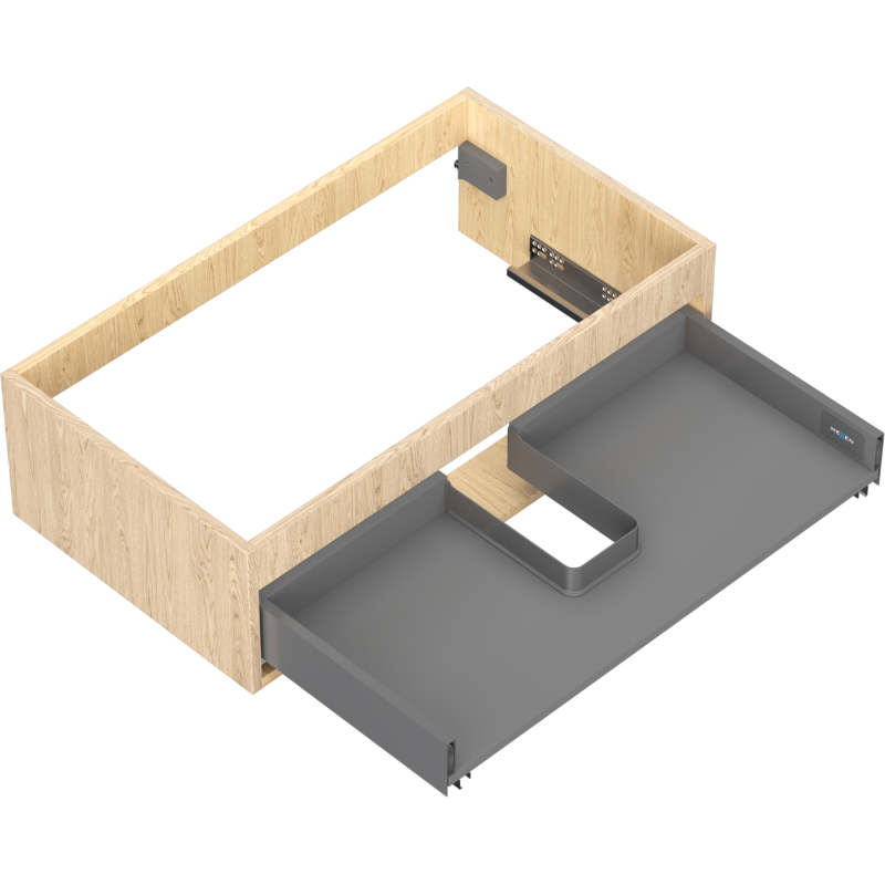 Mexen Box-A Korpus des Waschbeckenunterschranks 80 cm, 1 Schublade, Eiche - 91AX0-0800-235-1-81