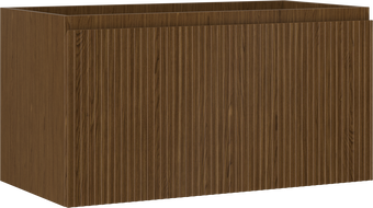 Mexen Rivel Badezimmer-Unterschrank 90 cm, 1 Schublade, geriffelt, Nussbaum - 91A20-09047-1-BF86