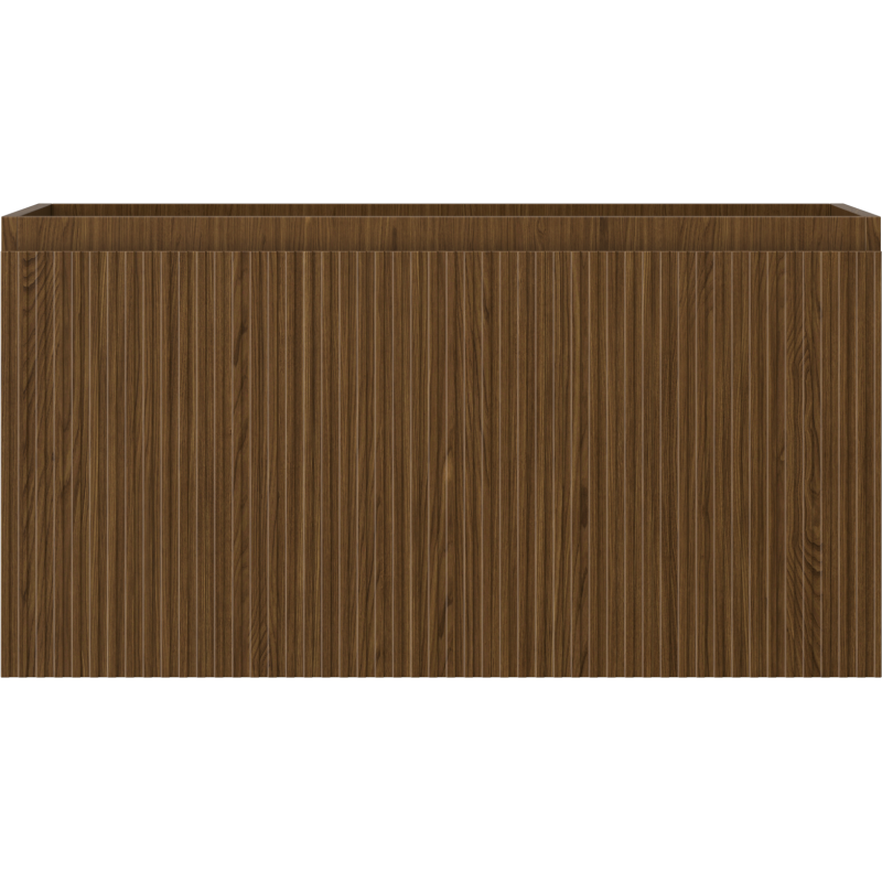Mexen Rivel Badezimmer-Unterschrank 90 cm, 1 Schublade, geriffelt, Nussbaum - 91A20-09047-1-BF86