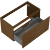 Mexen Rivel Badezimmer-Unterschrank 90 cm, 1 Schublade, geriffelt, Nussbaum - 91A20-09047-1-BF86