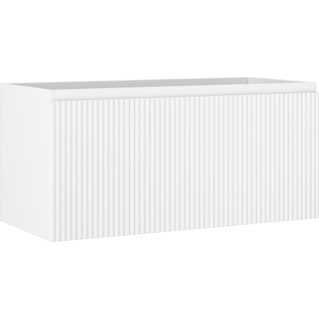 Mexen Rivel Badezimmerschrank für Waschtisch 100 cm, 1 Schublade, gerillt, weiß matt - 91A20-10047-1-BF01