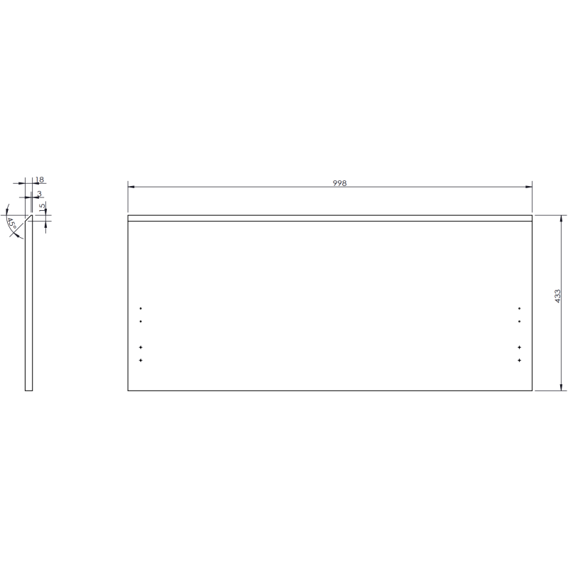 Mexen Rivel Badezimmer-Unterschrank 100 cm, 1 Schublade, geriffelt, mattgrau - 91A20-10047-1-BF62