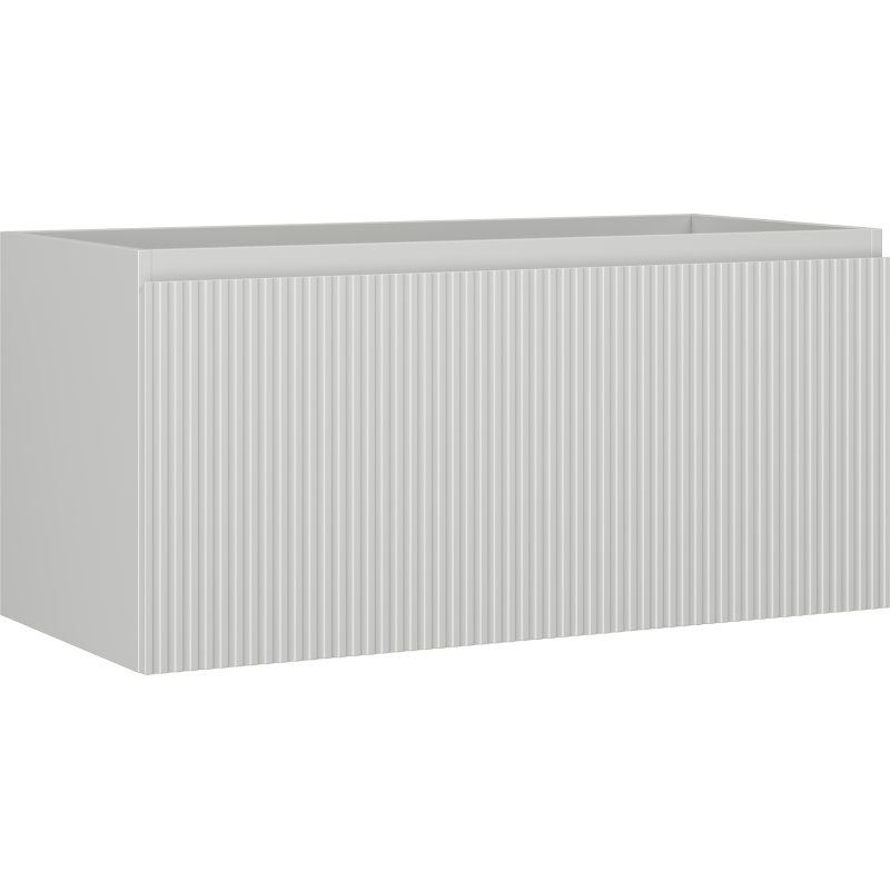 Mexen Rivel Badezimmer-Unterschrank 100 cm, 1 Schublade, geriffelt, mattgrau - 91A20-10047-1-BF62
