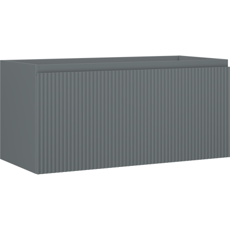 Mexen Rivel Badezimmerunterschrank 100 cm, 1 Schublade, geriffelt, Graphit matt - 91A20-10047-1-BF66