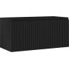 Mexen Rivel Badezimmerschrank unter dem Waschbecken 100 cm, 1 Schublade, gerillt, schwarz matt - 91A20-10047-1-BF71