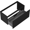 Mexen Rivel Badezimmerschrank unter dem Waschbecken 100 cm, 1 Schublade, gerillt, schwarz matt - 91A20-10047-1-BF71