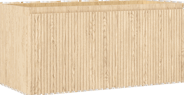 Mexen Rivel Badezimmerschrank Waschtischunterschrank 100 cm, 1 Schublade, geriffelt, Eiche - 91A20-10047-1-BF81