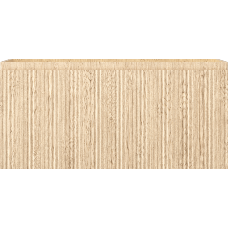 Mexen Rivel Badezimmerschrank Waschtischunterschrank 100 cm, 1 Schublade, geriffelt, Eiche - 91A20-10047-1-BF81