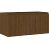 Mexen Rivel Badezimmerschrank für Waschbecken 100 cm, 1 Schublade, gerillt, Walnuss - 91A20-10047-1-BF86