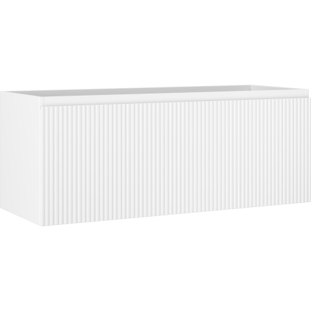Mexen Rivel Badschrank für Waschbecken 120 cm, 1 Schublade, geriffelt, weiß matt - 91A20-12047-1-BF01