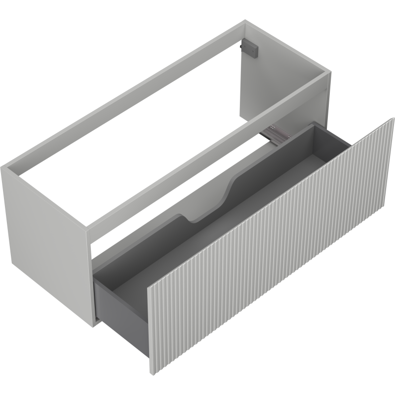 Mexen Rivel Badezimmer-Unterschrank 120 cm, 1 Schublade, gerillt, grau matt - 91A20-12047-1-BF62
