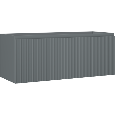 Mexen Rivel Badezimmerunterschrank 120 cm, 1 Schublade, geriffelt, Graphit Matt - 91A20-12047-1-BF66