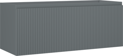 Mexen Rivel Badezimmerunterschrank 120 cm, 1 Schublade, geriffelt, Graphit Matt - 91A20-12047-1-BF66