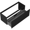 Mexen Rivel Badezimmerschrank für Waschtisch 120 cm, 1 Schublade, geriffelt, schwarz matt - 91A20-12047-1-BF71