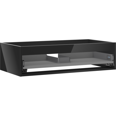 Mexen Box-A Korpus für Waschtischunterschrank 90 cm, 1 Schublade, schwarzer Glanz - 91AX0-0900-235-1-70