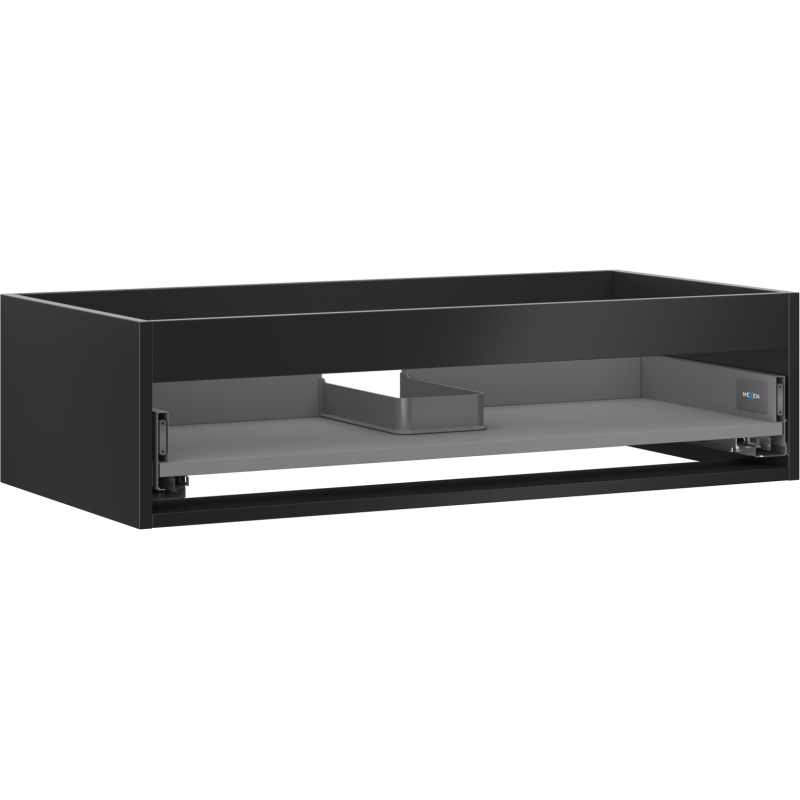 Mexen Box-A Korpus Waschtischunterschrank 90 cm, 1 Schublade, Schwarz Matt - 91AX0-0900-235-1-71