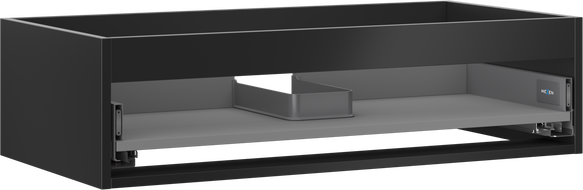 Mexen Box-A Korpus Waschtischunterschrank 90 cm, 1 Schublade, Schwarz Matt - 91AX0-0900-235-1-71