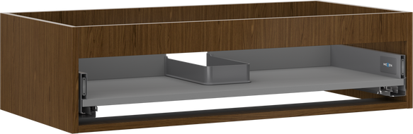 Mexen Box-A Korpus des Waschtischunterschranks 90 cm, 1 Schublade, Nussbaum - 91AX0-0900-235-1-86