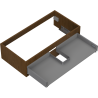 Mexen Box-A Korpus des Waschtischunterschranks 90 cm, 1 Schublade, Nussbaum - 91AX0-0900-235-1-86
