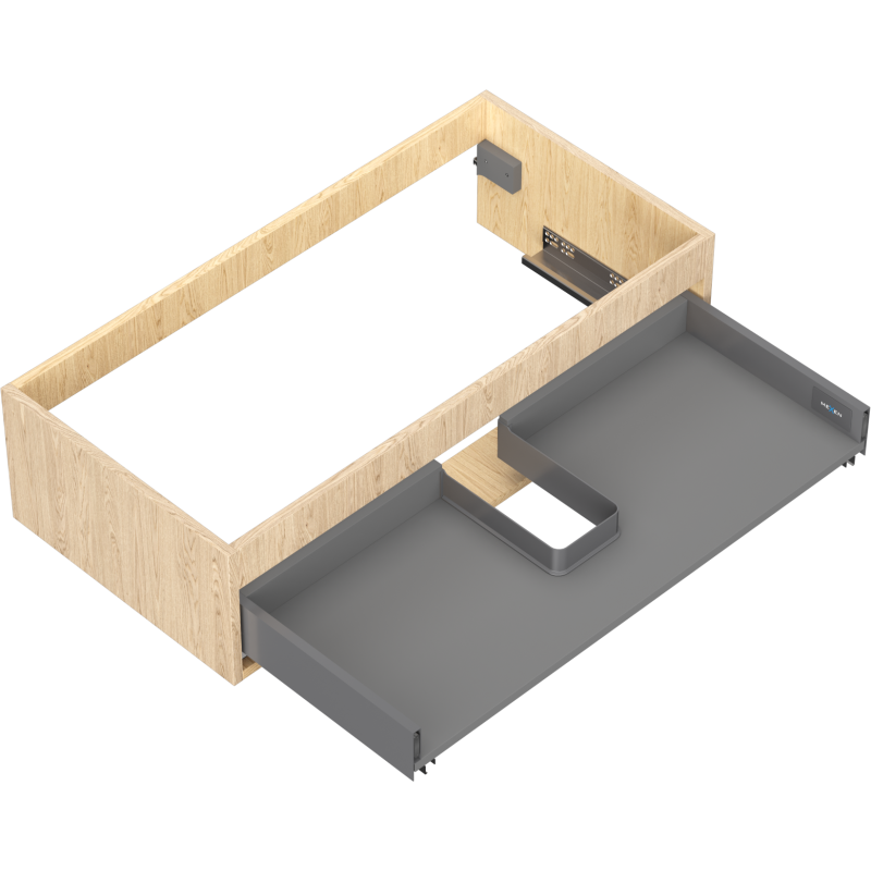 Mexen Box-A Korpus des Waschtischunterschranks 90 cm, 1 Schublade, Eiche - 91AX0-0900-235-1-81