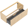 Mexen Rivel Badezimmerschrank 120 cm, 1 Schublade, geriffelt, Eiche - 91A20-12047-1-BF81