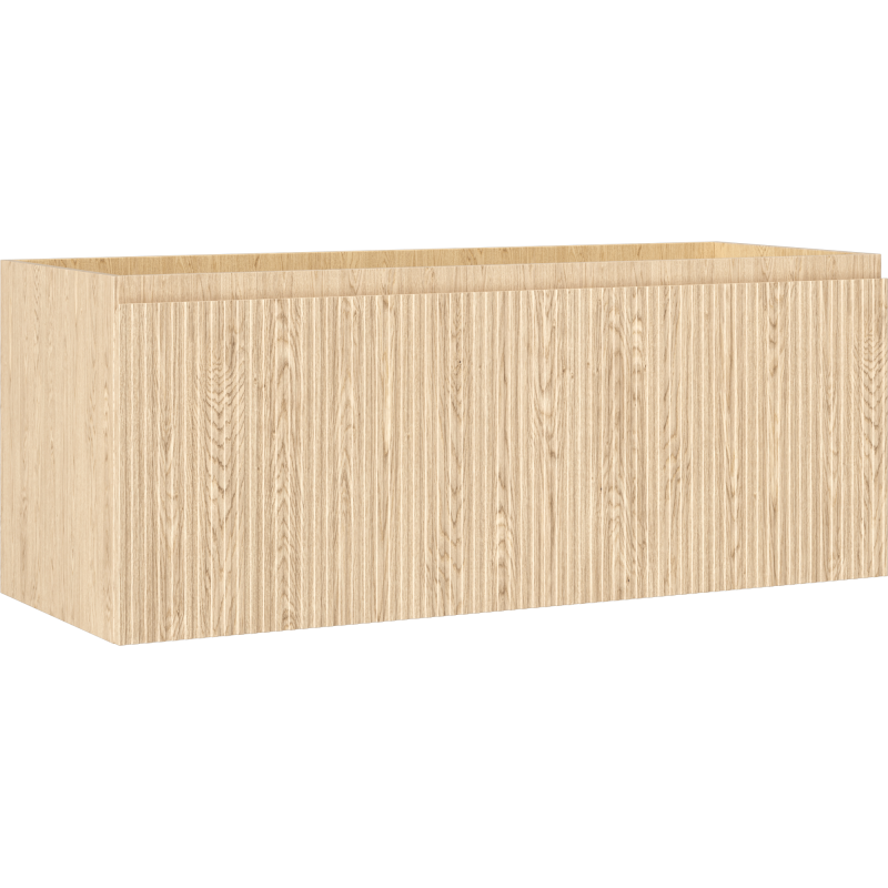 Mexen Rivel Badezimmerschrank 120 cm, 1 Schublade, geriffelt, Eiche - 91A20-12047-1-BF81